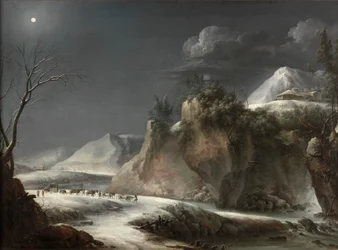 Winterszene in den italienischen Alpen, ca. 1735-1765
